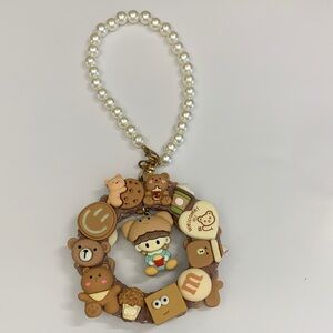 Adorable Chocolate Cookie Handmade Keychain